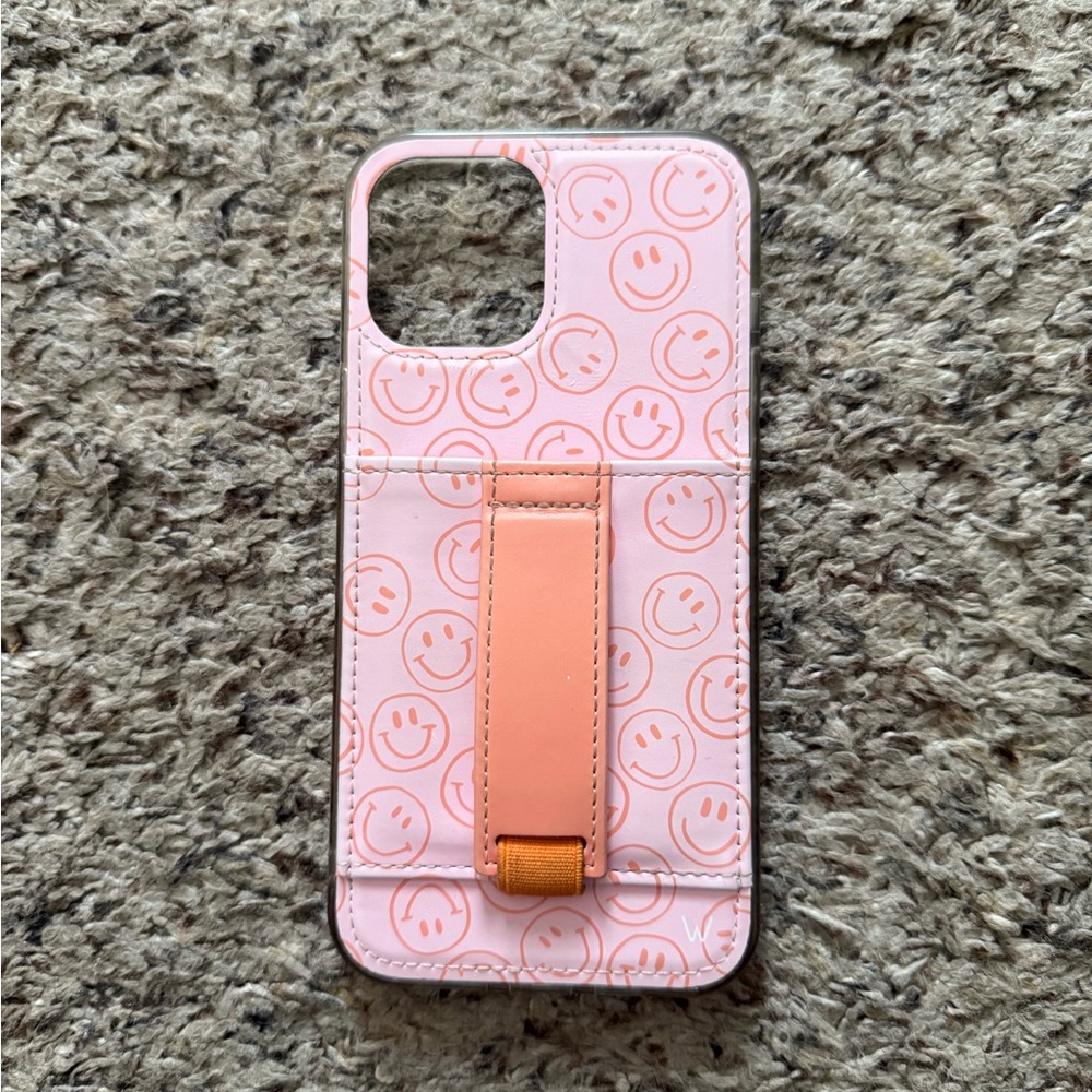 Pink and Orange Floral Smartphone Case with Built-in Stand